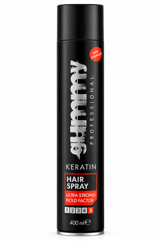 Gummy Professional Keratin Hair Spray 400ml – Ultra Strong Hold Factor 5