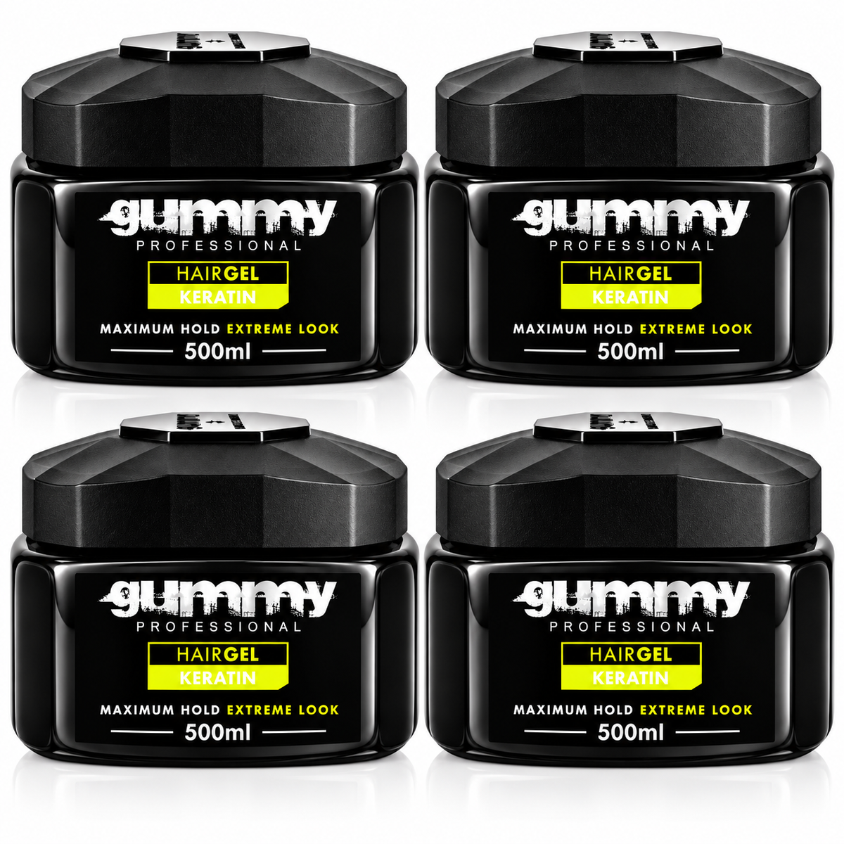 Gummy Professional Hair Gel Keratin 500ml – Maximum Hold Extreme Look Styling Gel 500ml