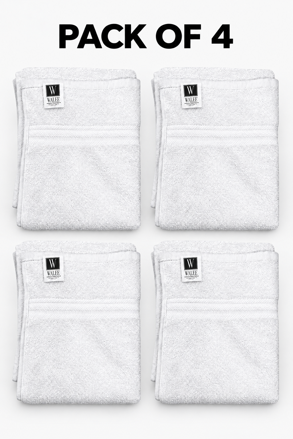 Walee Professional Salon &amp; Barber Towels – Soft, Absorbent and Reusable (White)