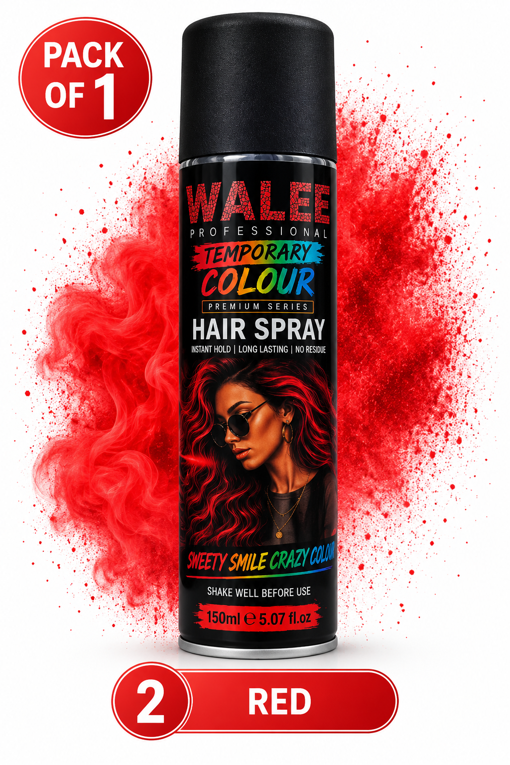 Walee Professional Temporary Colour Hair Spray 150ml