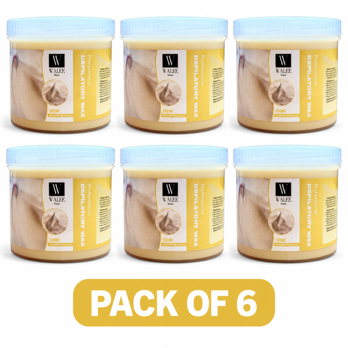 Walee Professional Creme Depilatory Wax – Salon Body Hair Removal Wax 500g