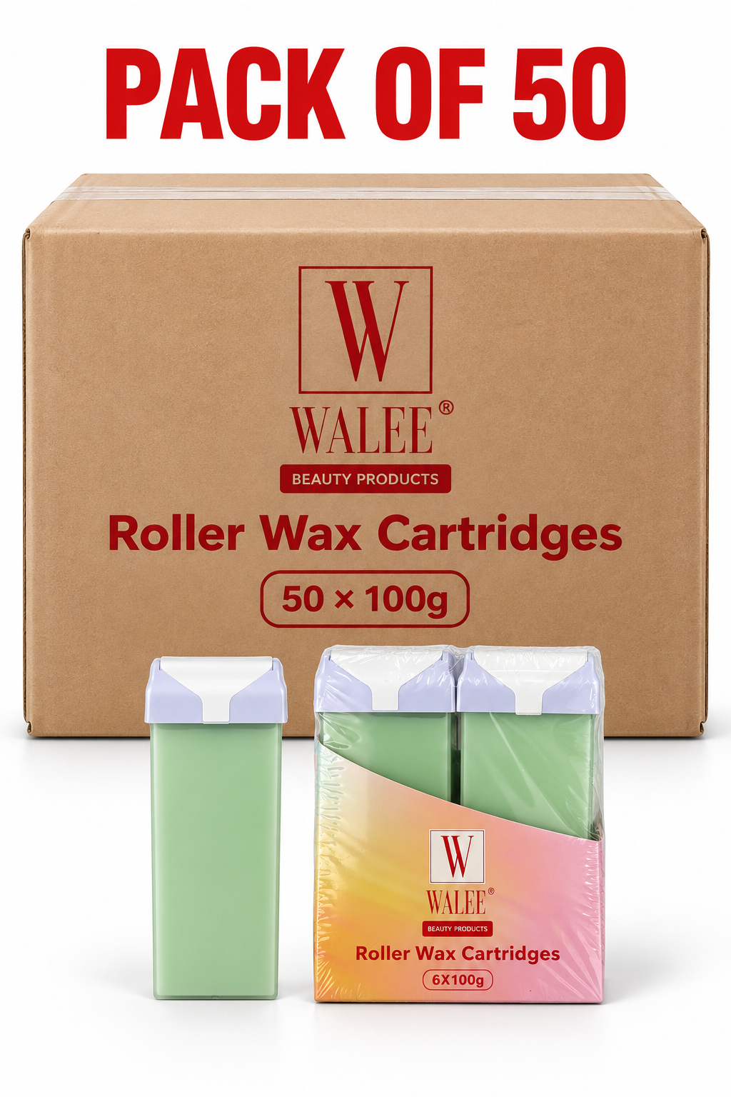 Walee Professional Roller Wax Cartridge – Smooth Hair Removal for Salon and Home Use (Tea Tree)