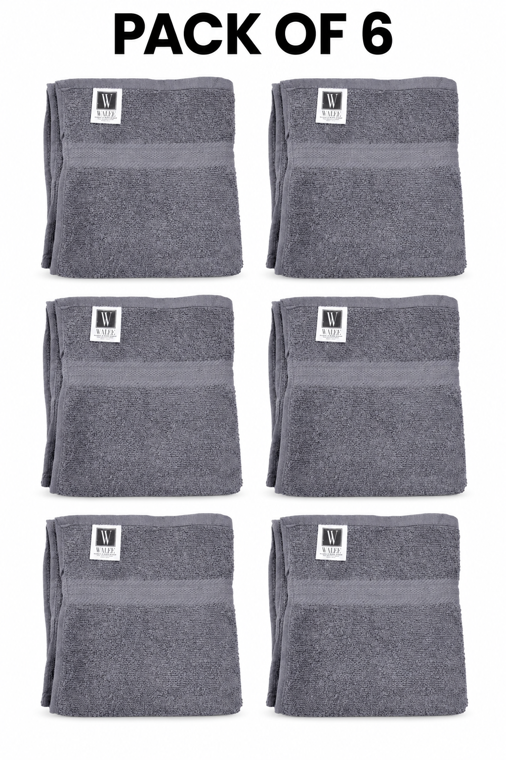 Walee Professional Salon &amp; Barber Towels – Soft, Absorbent and Reusable (Grey)