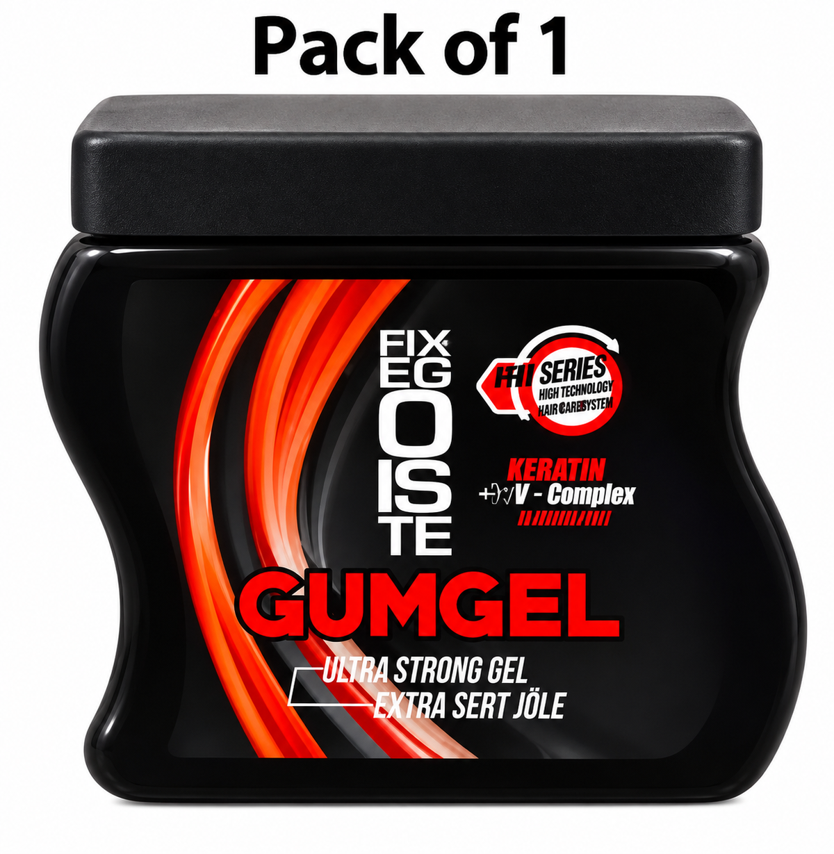 Fix Egoiste Gumgel Ultra Strong Hair Styling Gel with Keratin + V-Complex- 750 ml