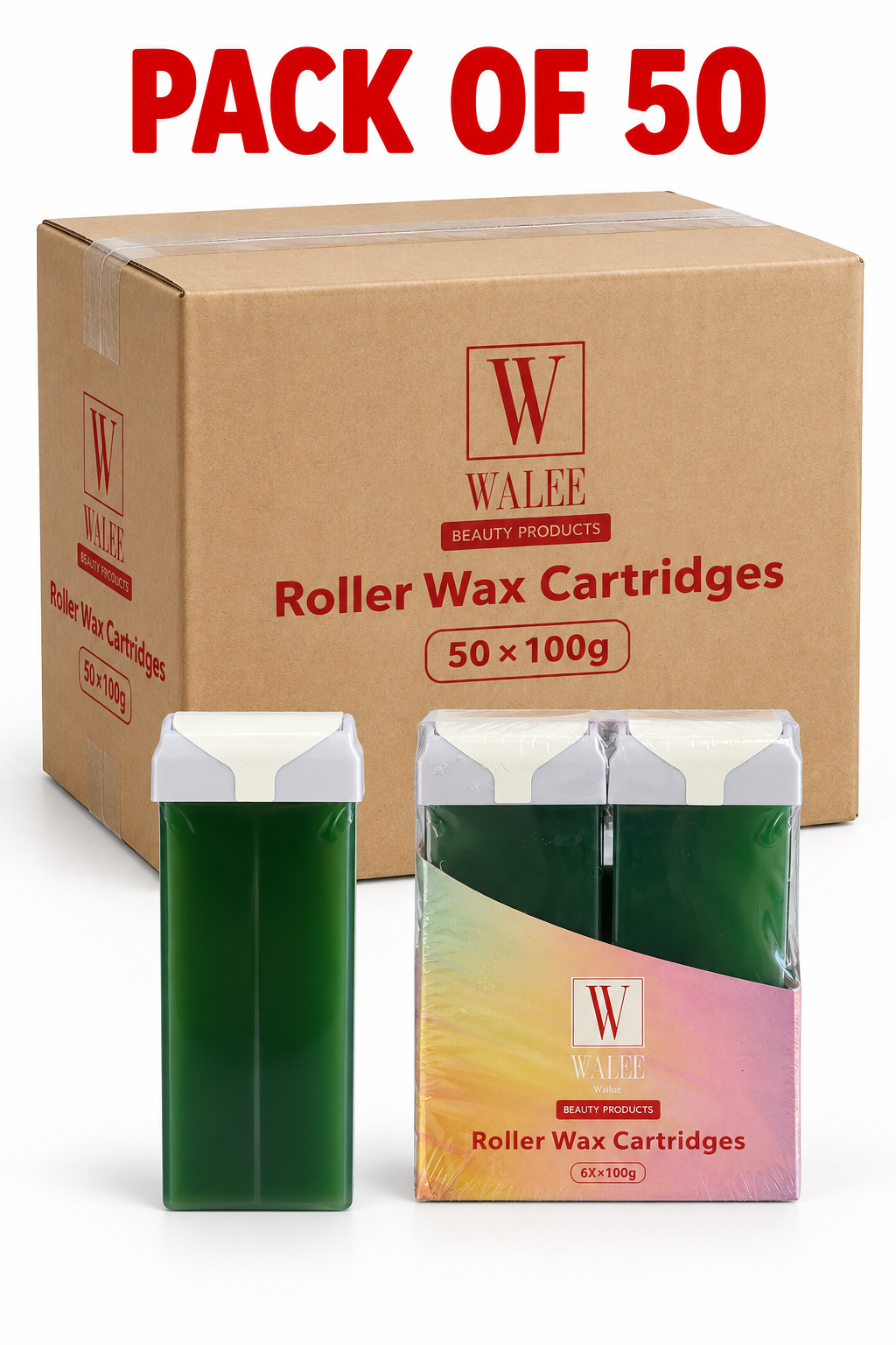 Walee Professional Roller Wax Cartridge – Smooth Hair Removal for Salon and Home Use (Aloe Vera)