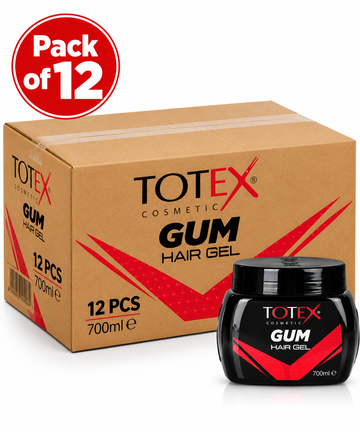 Totex Cosmetic Gum Hair Gel 700ml – Professional Styling Gel