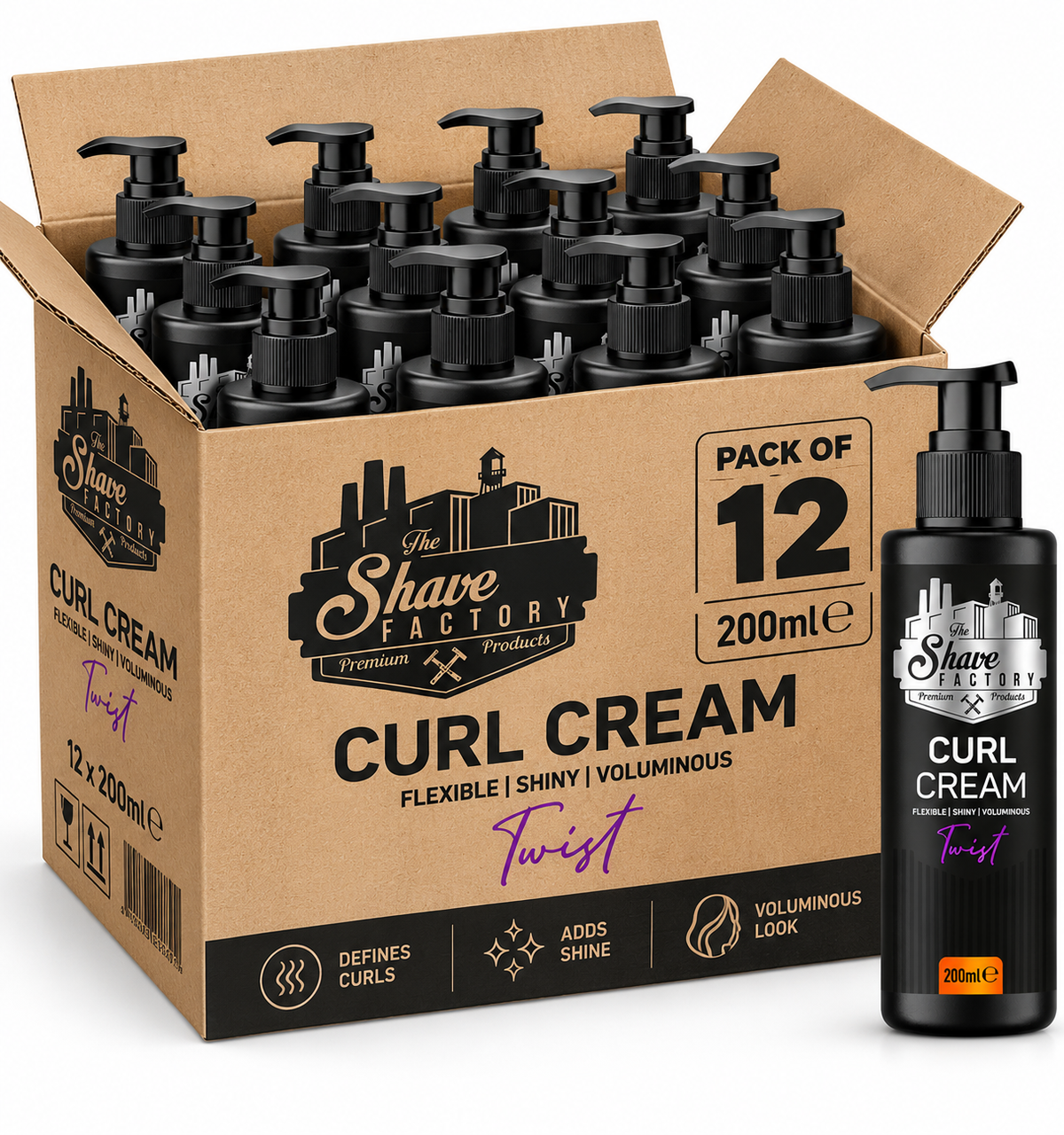 The Shave Factory Curl Cream Twist 200ml