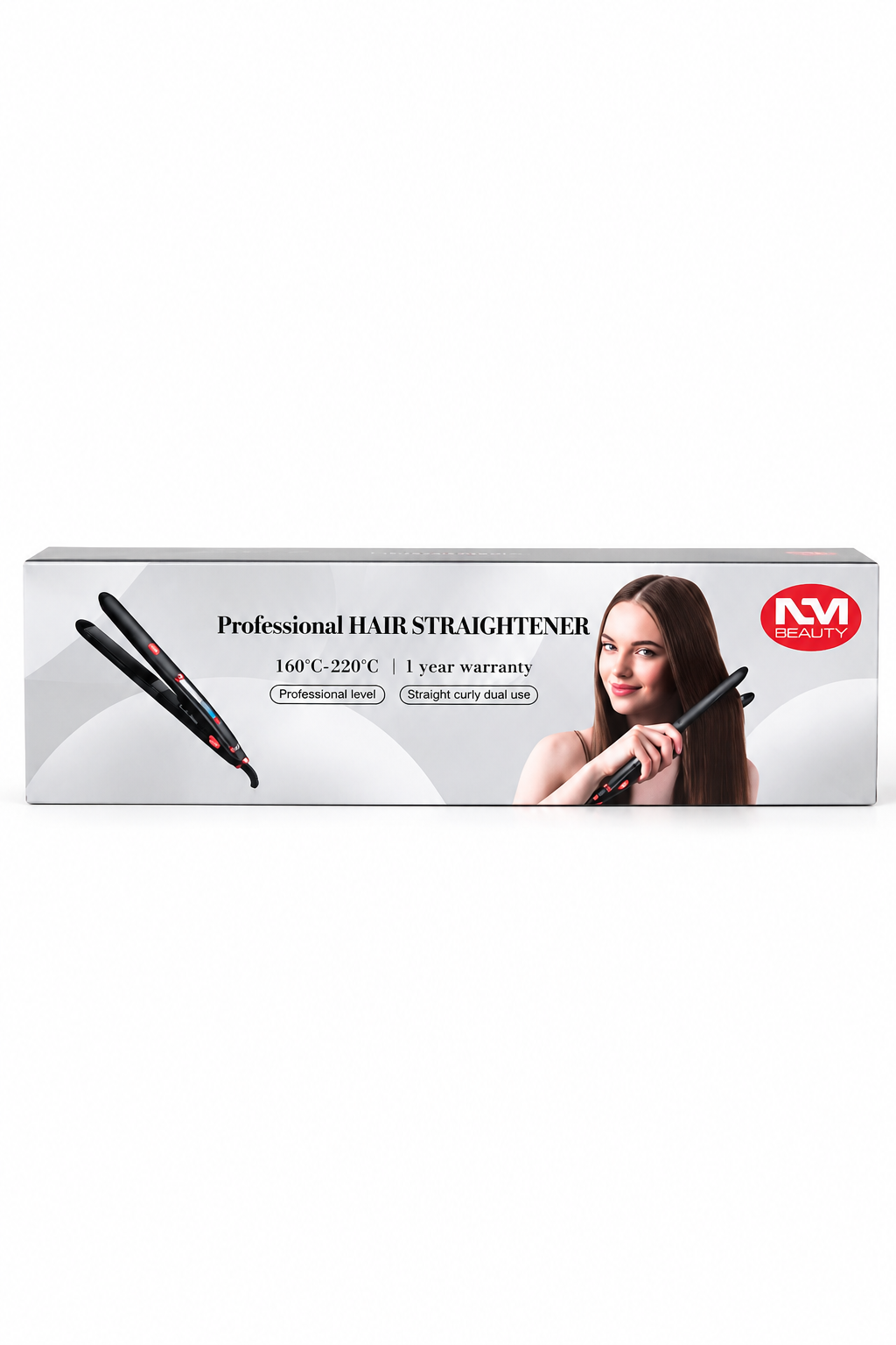 NM Beauty Professional Hair Straightener – Adjustable 160°C–220°C | Straight &; Curl Styling Tool
