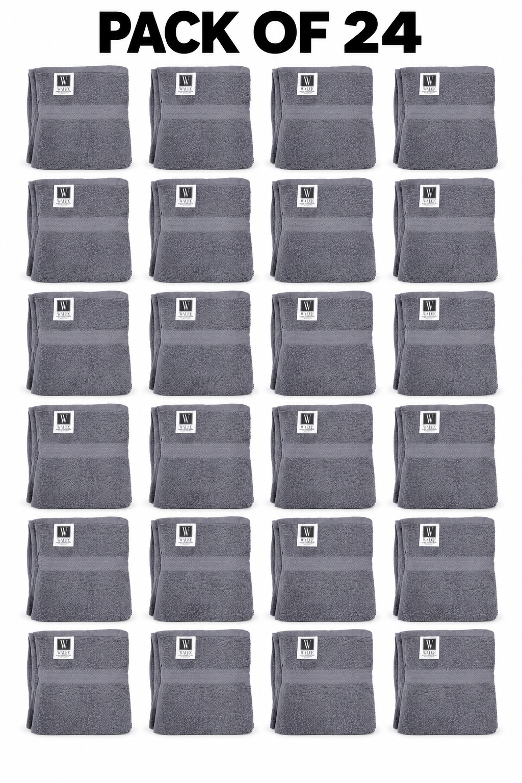 Walee Professional Salon &amp; Barber Towels – Soft, Absorbent and Reusable (Grey)