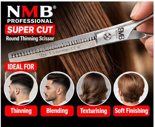 NMB Professional Super Cut Round Thinning Scissor – 6 Inch | NMB-563
