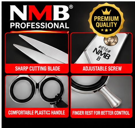 NMB Professional Supreme Cut Jaguar Pattern Cutting Scissor – 6 Inch – Premium Salon &Barber Hairdressing Scissors – Code NMB-568