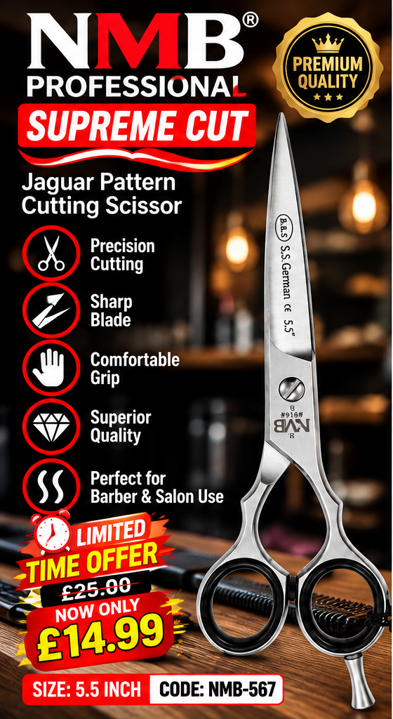 NMB Professional Supreme Cut Jaguar Pattern Cutting Scissor 5.5 Inch – NMB-567