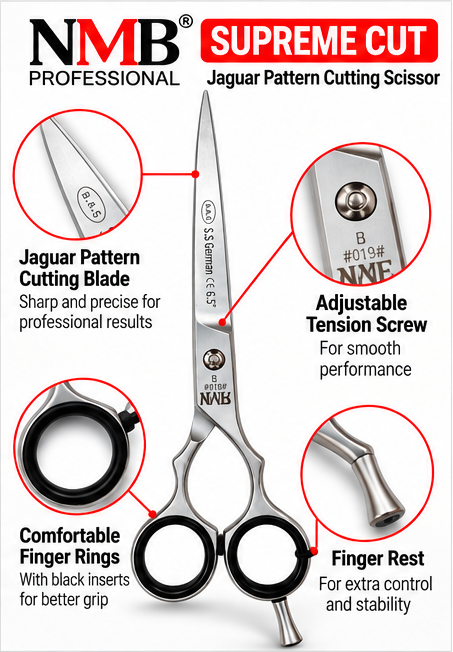 NMB Professional Supreme Cut Jaguar Pattern Cutting Scissor 6.5 Inch – NMB-569