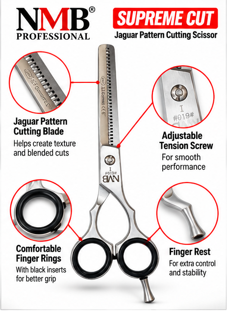 NMB Professional Supreme Cut Jaguar Pattern Cutting Scissor NMB-573
