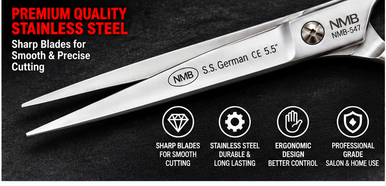NMB Professional Premium Square Cutting Scissor 5.5 Inch – NMB-547