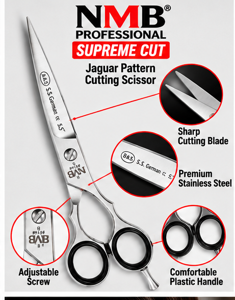 NMB Professional Supreme Cut Jaguar Pattern Cutting Scissor 5.5 Inch – NMB-567