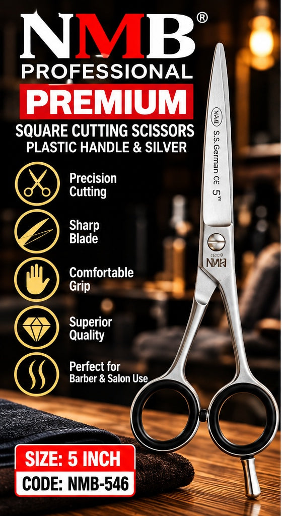 NMB Professional Premium Square Cutting Scissors 5" – NMB-546