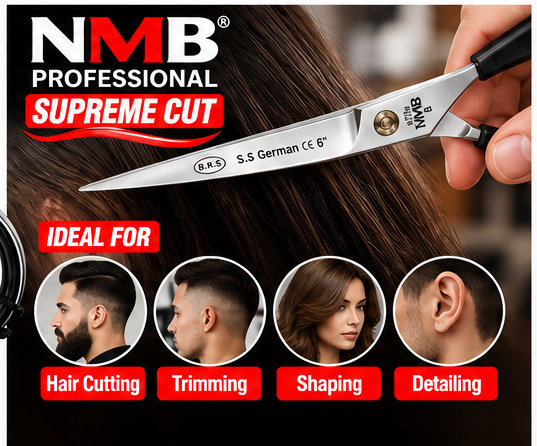 NMB Professional Supreme Cut Jaguar Pattern Cutting Scissor – 6 Inch – Premium Salon &Barber Hairdressing Scissors – Code NMB-568
