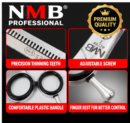 NMB Professional Super Cut Round Thinning Scissor – 6 Inch | NMB-563