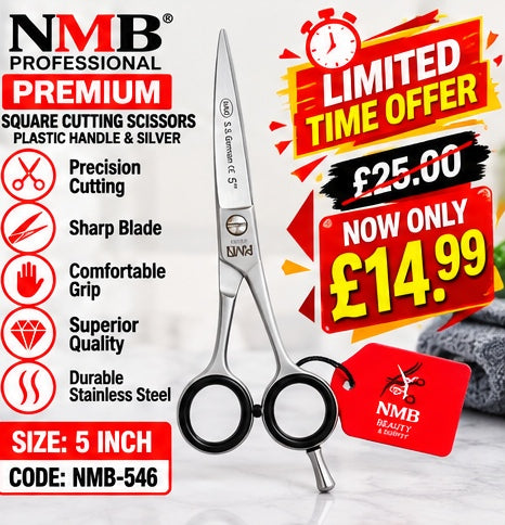 NMB Professional Premium Square Cutting Scissors 5" – NMB-546