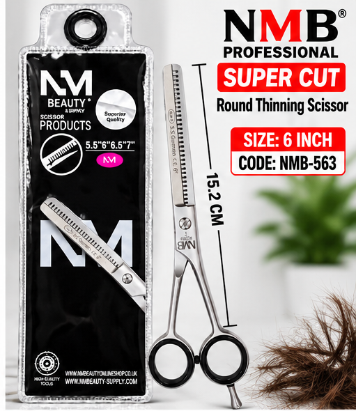 NMB Professional Super Cut Round Thinning Scissor – 6 Inch | NMB-563
