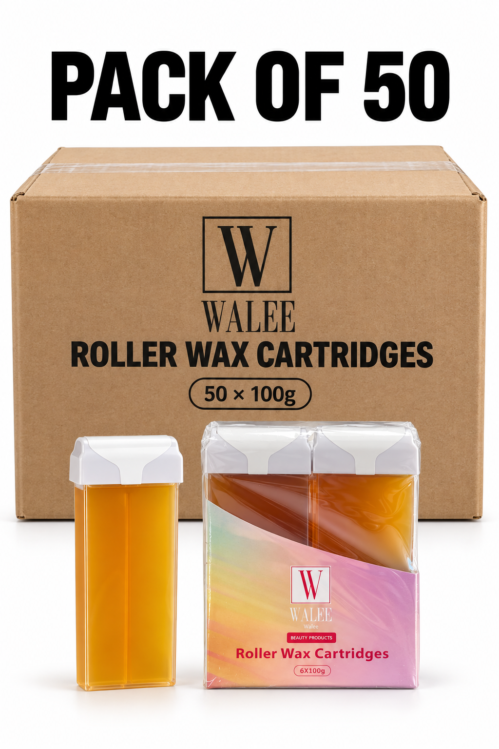 Walee Professional Roller Wax Cartridge – Smooth Hair Removal for Salon and Home Use (Aloe Vera)
