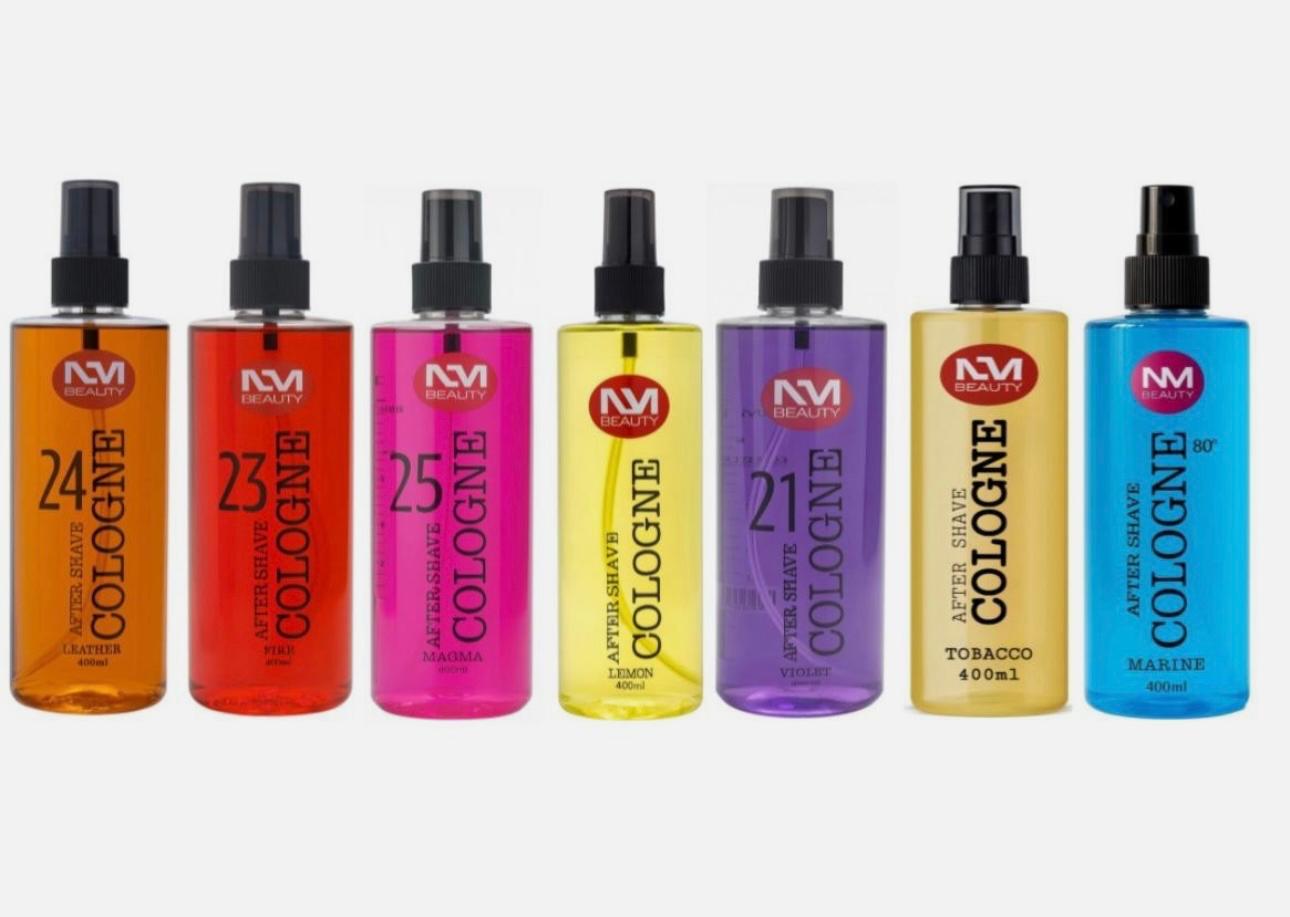 After Shave Cologne, Lemon, Violet, Leather, Ruby, Magma, Tobacco Marine, 400ml 2pc