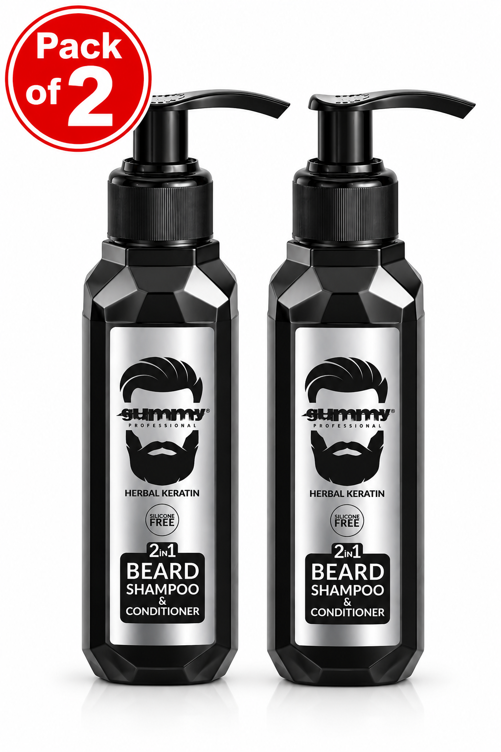 Gummy Professional Herbal Keratin 2-in-1 Beard Shampoo & Conditioner
