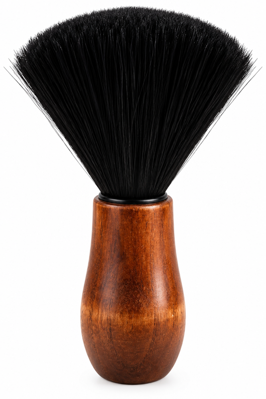 NMB Professional Wooden Neck Duster Brush – Black Soft Bristle Barber Hair Cleaning Brus