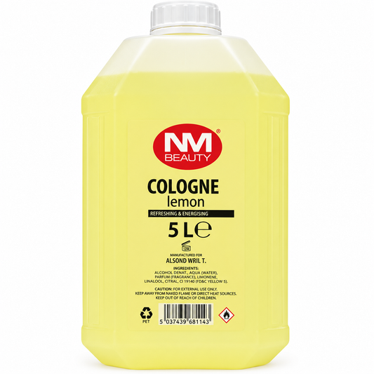 NM Beauty Lemon Aftershave Cologne 5 Litre (5000ml) – Professional Barber Fragrance Refill